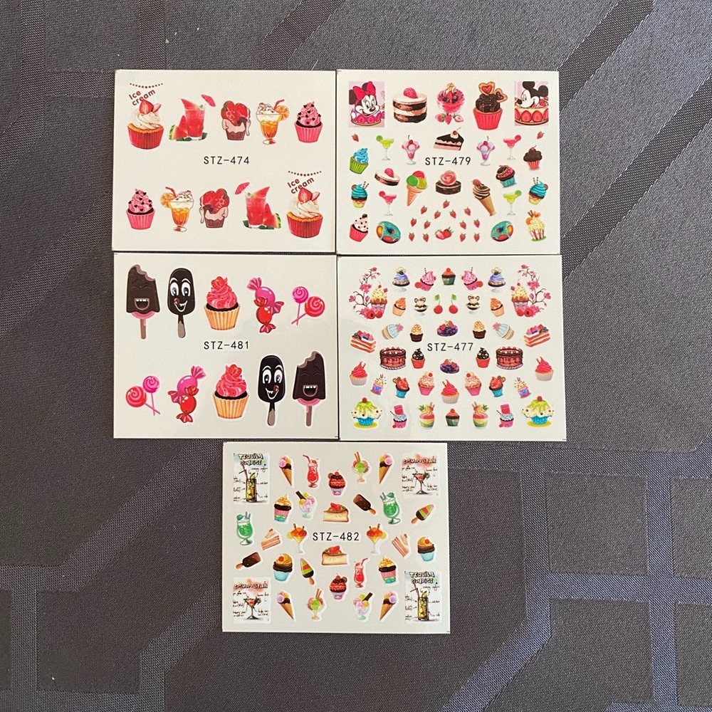 New Fun Dessert Nail Stickers